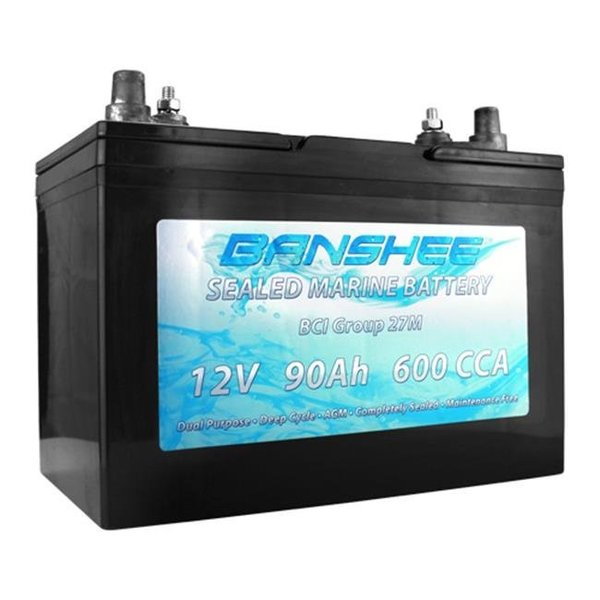 Banshee Banshee 27M-AGM-Banshee-02 Group 27 Sealed AGM Deep Cycle Dual Purpose Marine Battery 27M-AGM-Banshee-02